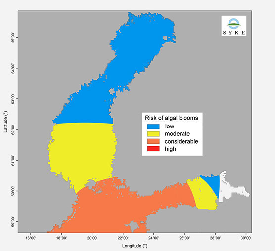 Risk of algal blooms